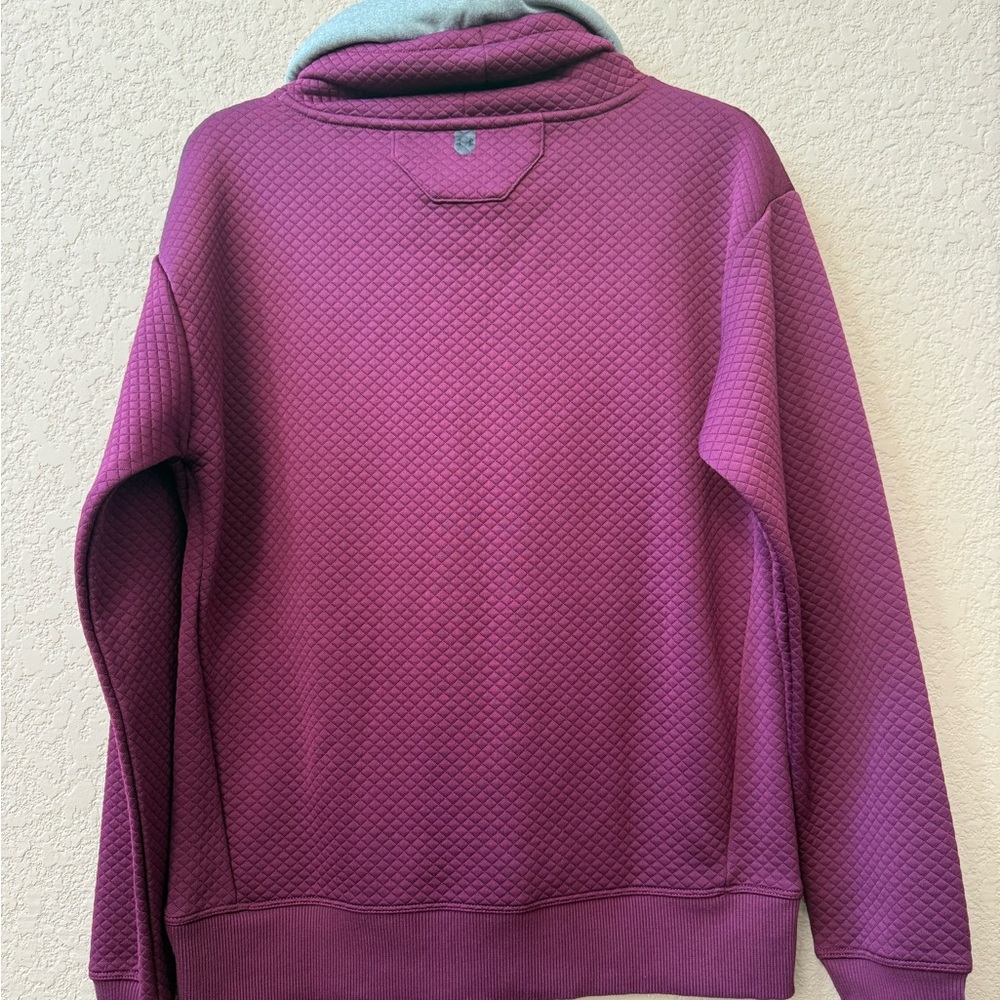 Under Amour Women’s Textured Unstoppable Cowl Neck- Wine- Size S - Picture 2 of 10